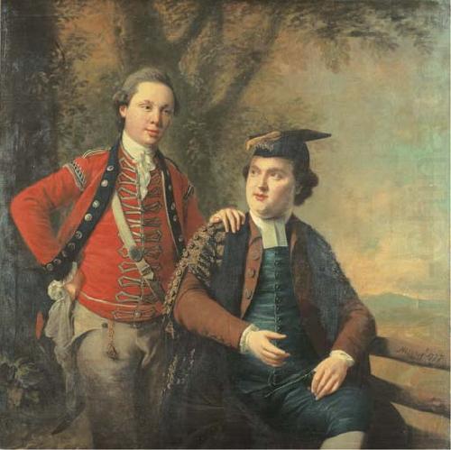 Double portrait of General Richard Wilford of the British Army and his contemporary Sir Levett Hanson, royal academy